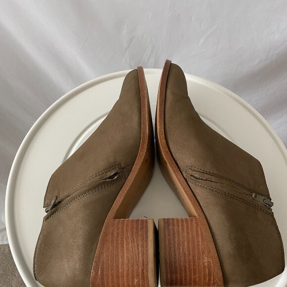 1.State Womens Tan Beige Isak Grasshopper Cut Out Block Heel Bootie Size 9M - Picture 7 of 11